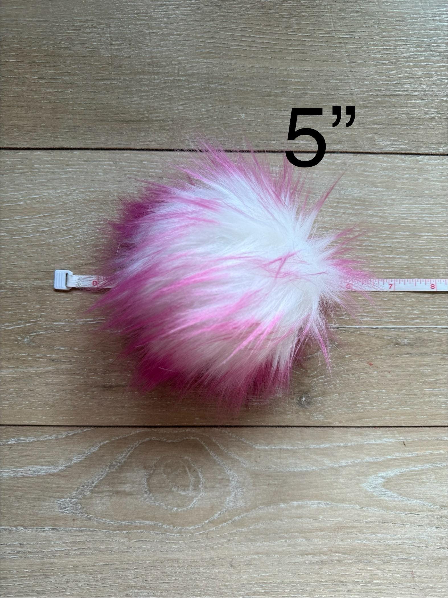 Dusty pink Faux fur Pom Pom
