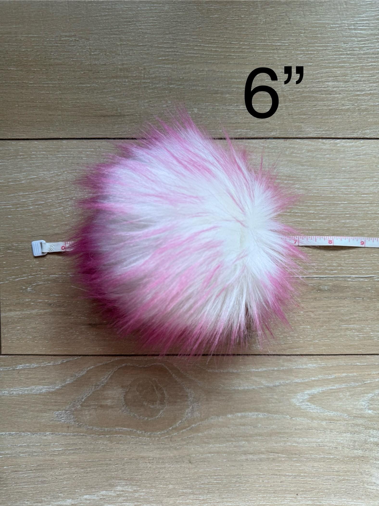 Dusty pink Faux fur Pom Pom