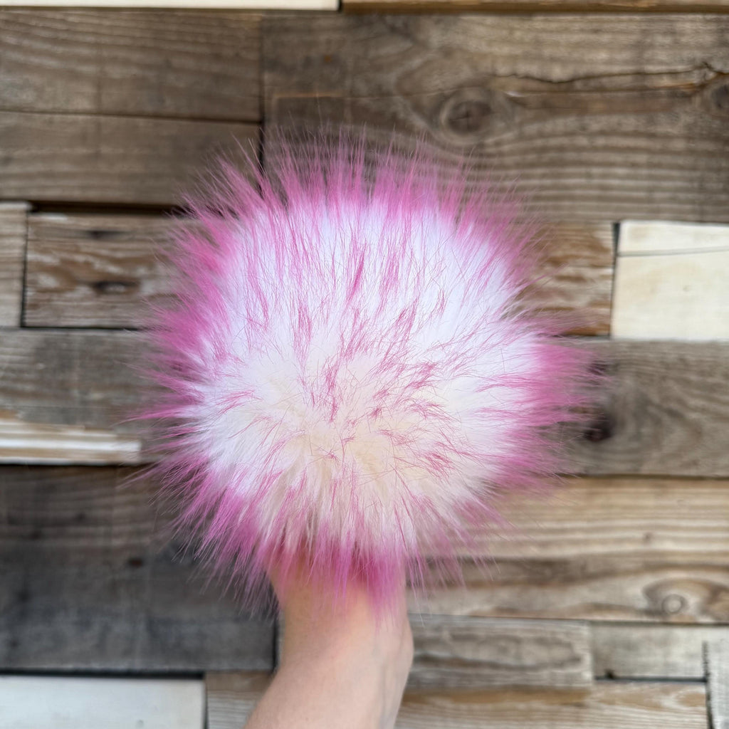 Dusty pink Faux fur Pom Pom