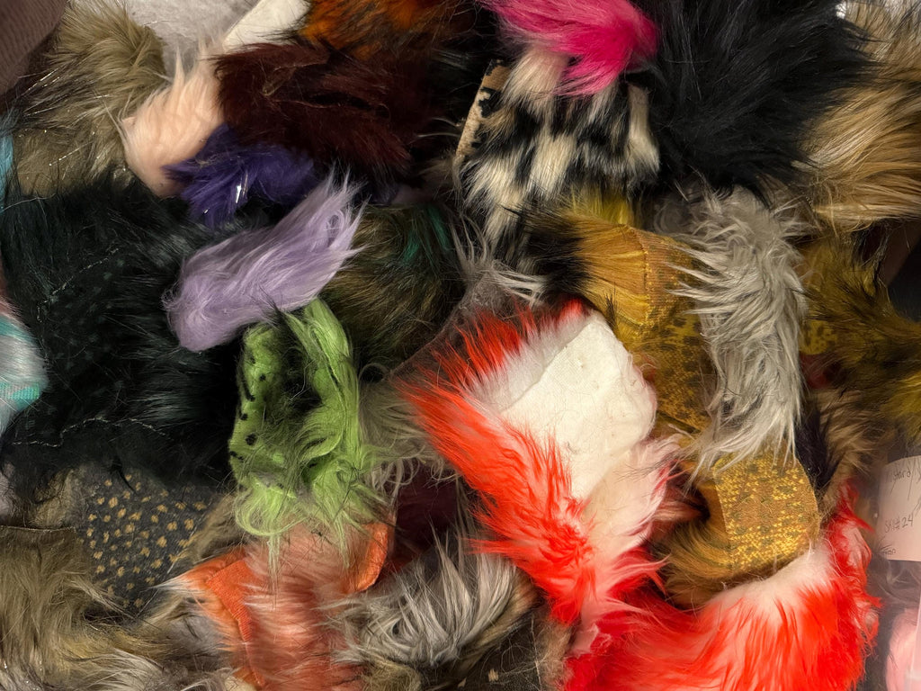 Faux fur scraps