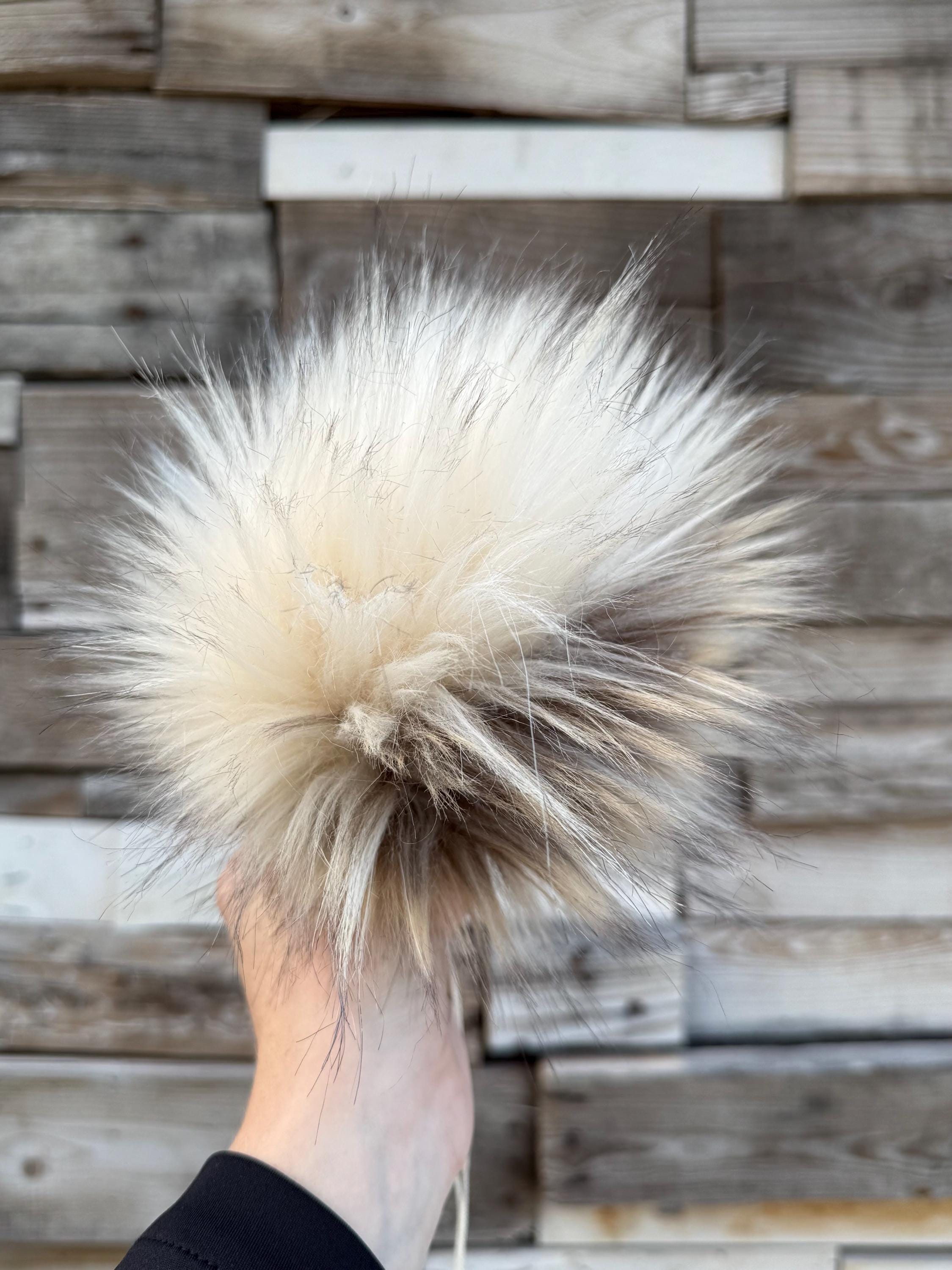 Mojave desert wolf faux fur Pom Pom