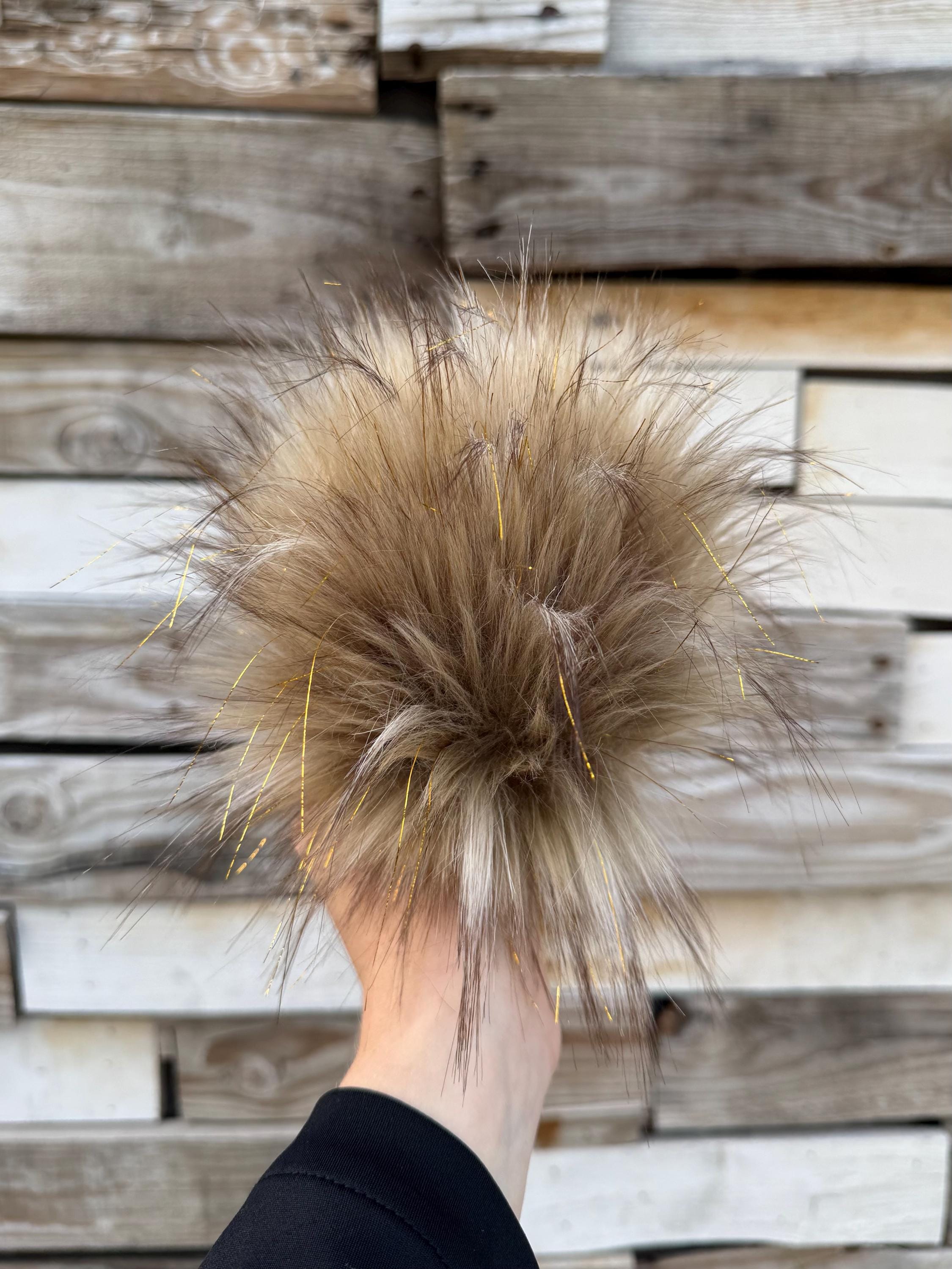 Tinsel wolf luxe faux fur pom