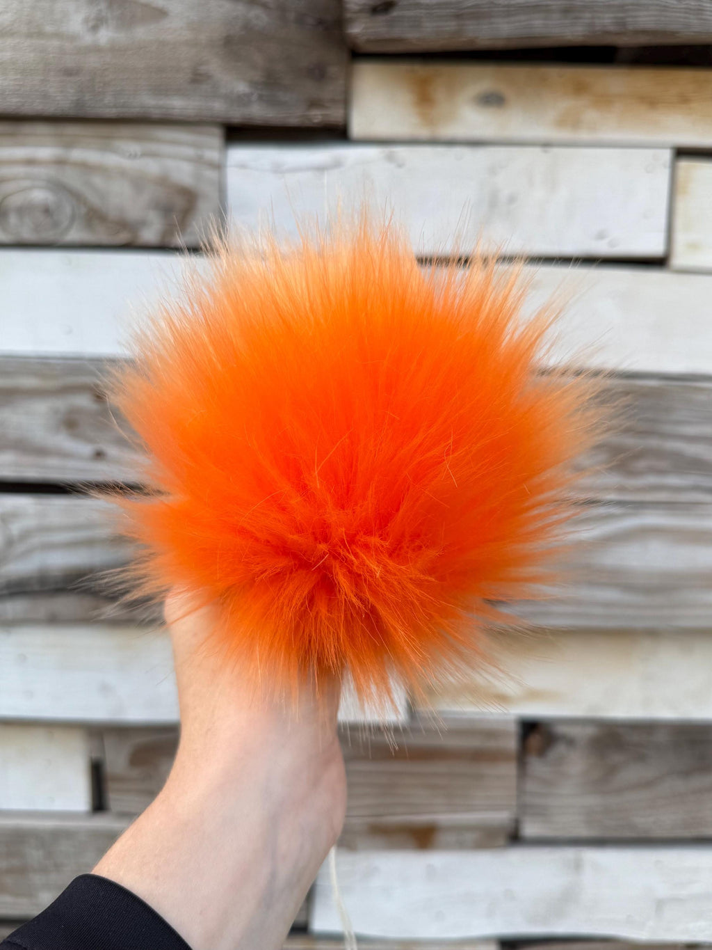 Orange Pom faux fur pom pom