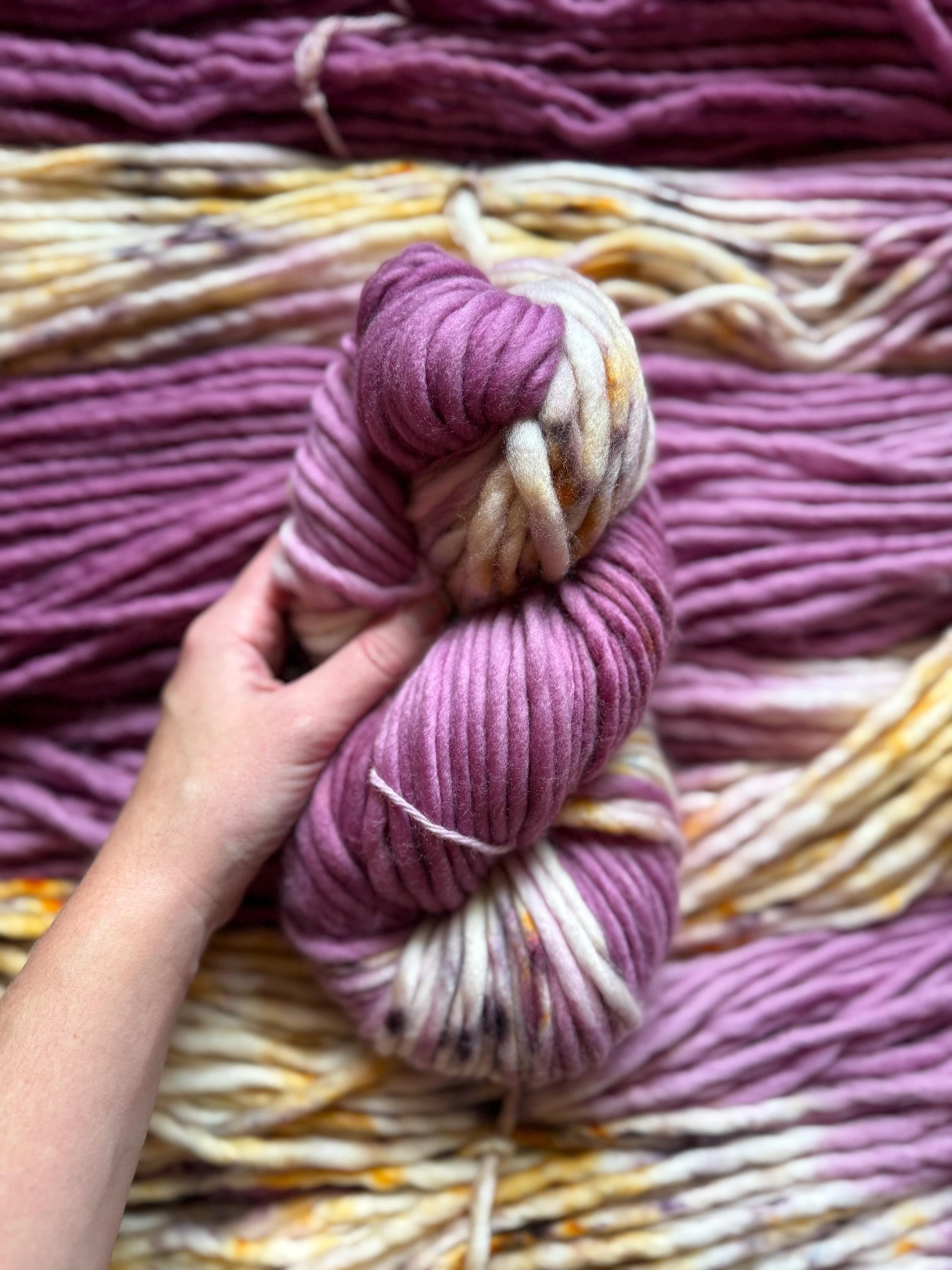 Rustic Berry Hand dyed yarn
