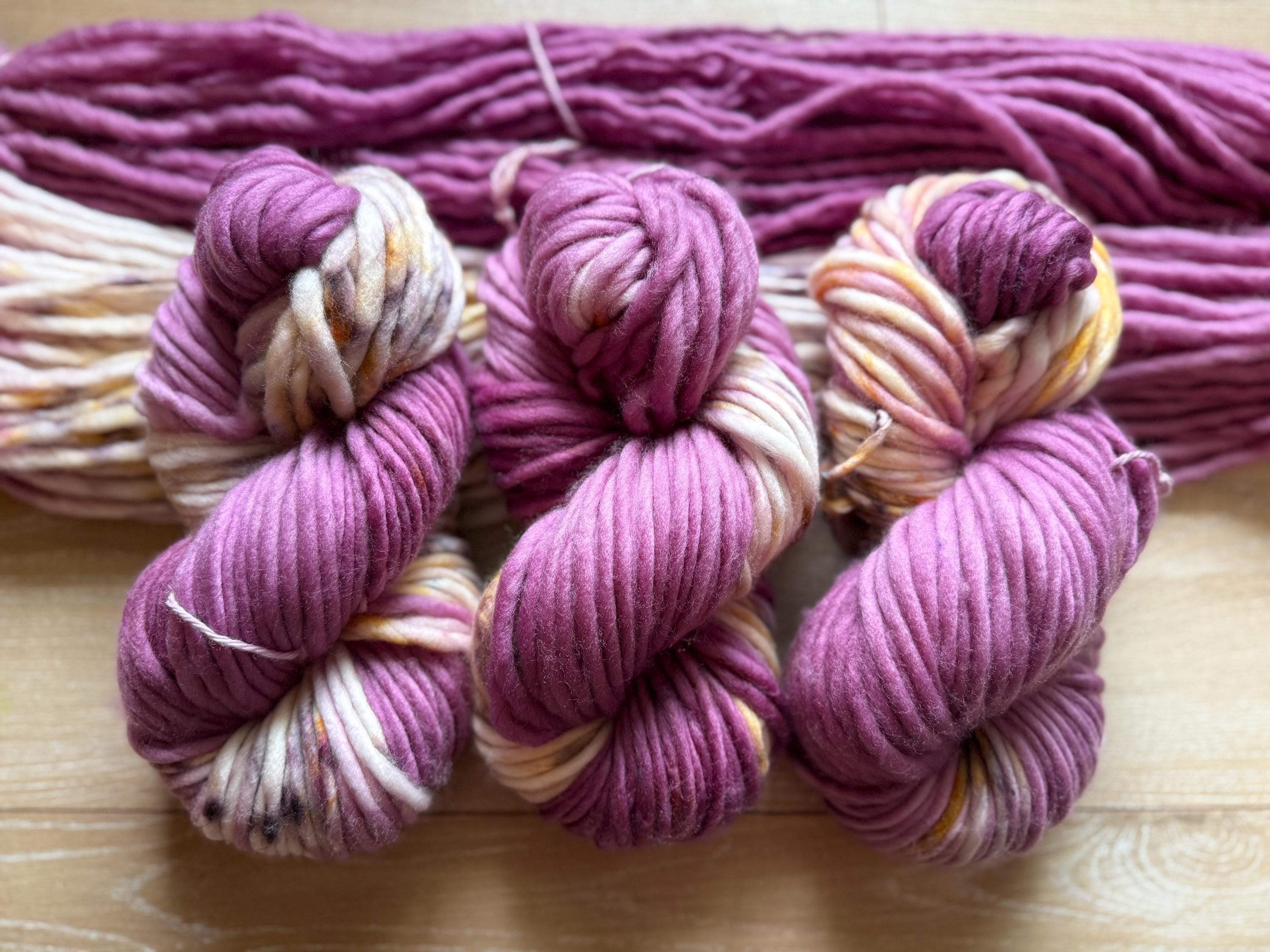 Rustic Berry Hand dyed yarn