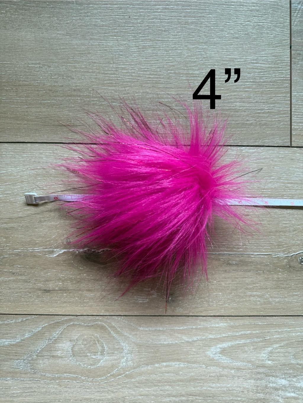 Magenta tinsel Pom