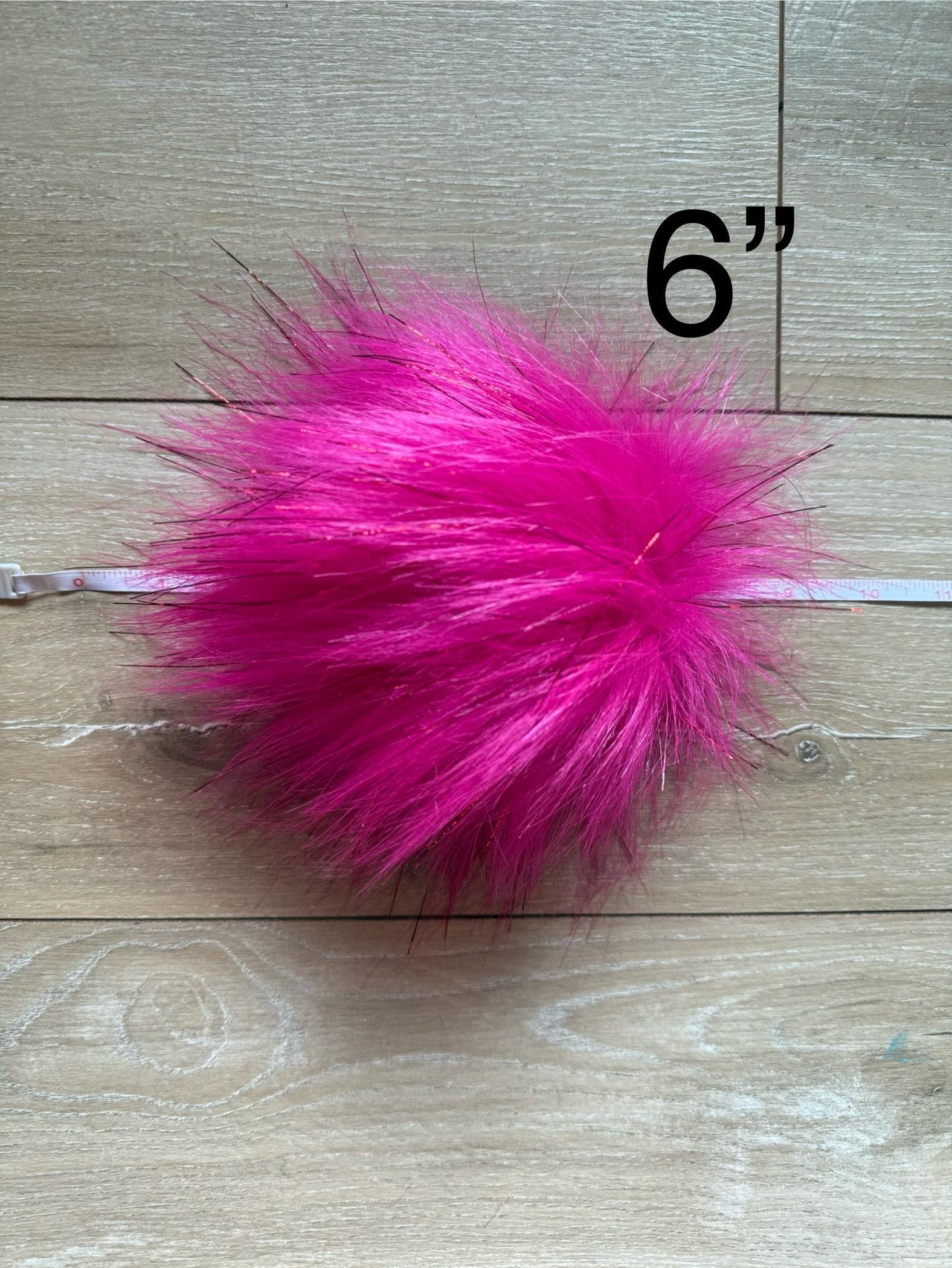 Magenta tinsel Pom