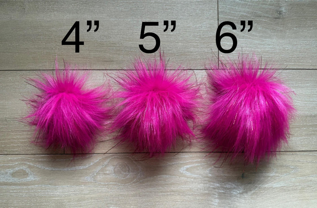 Magenta tinsel Pom