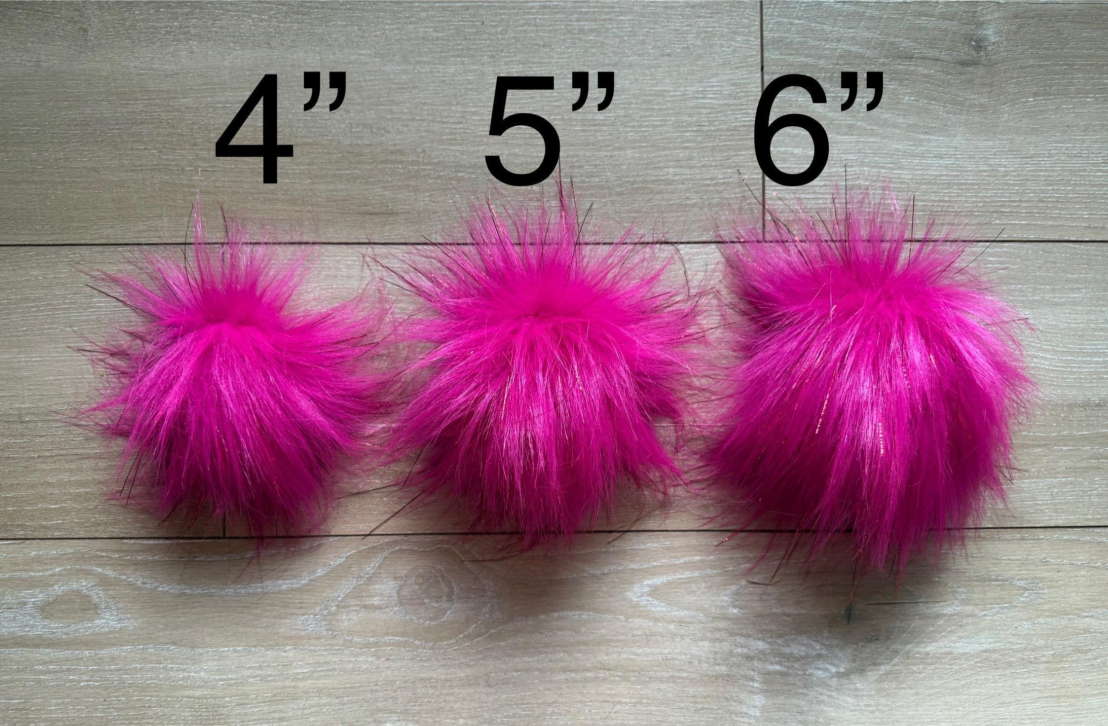 Magenta tinsel Pom