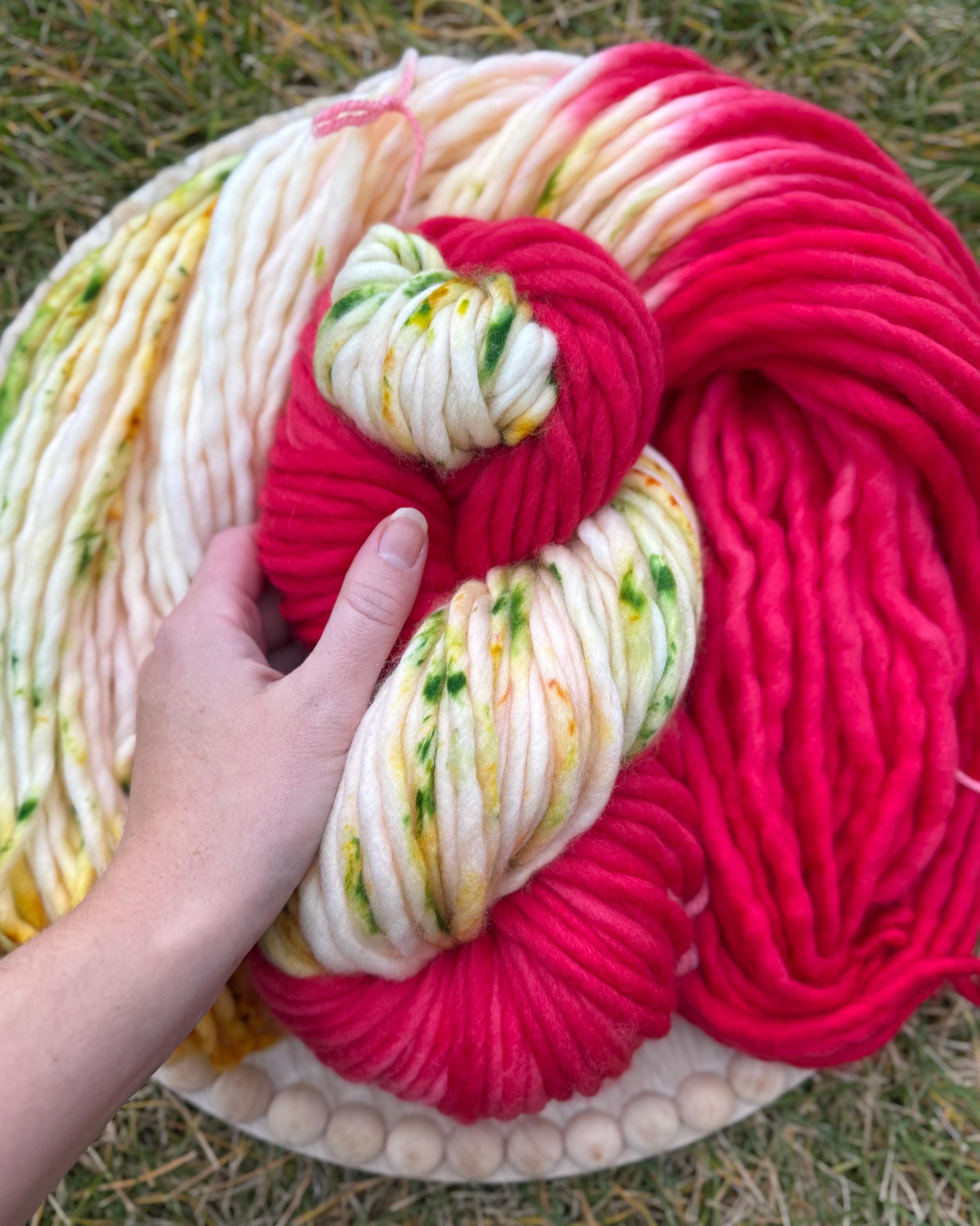 Carol Hand dyed super bulky merino wool yarn