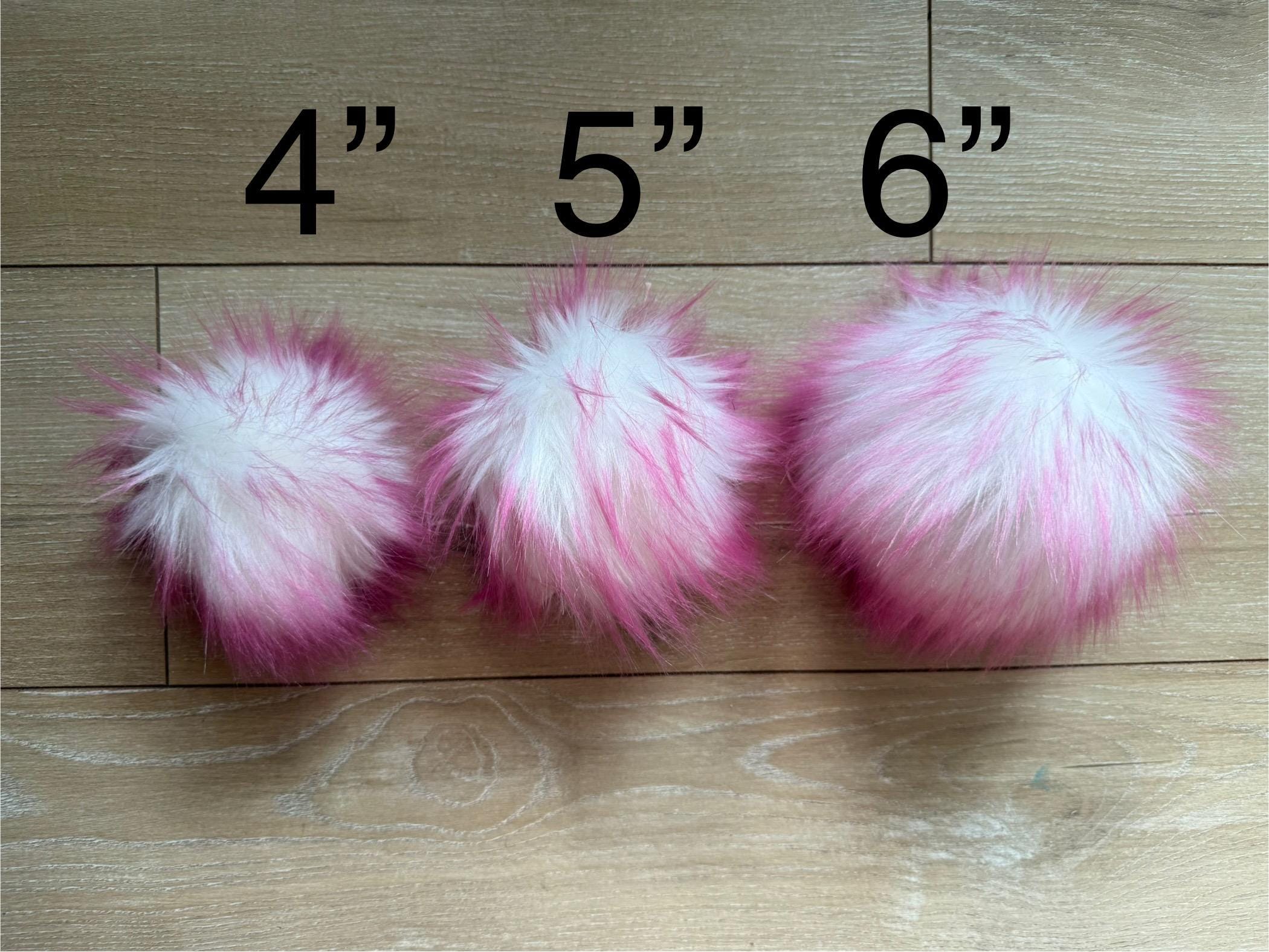 Dusty pink Faux fur Pom Pom