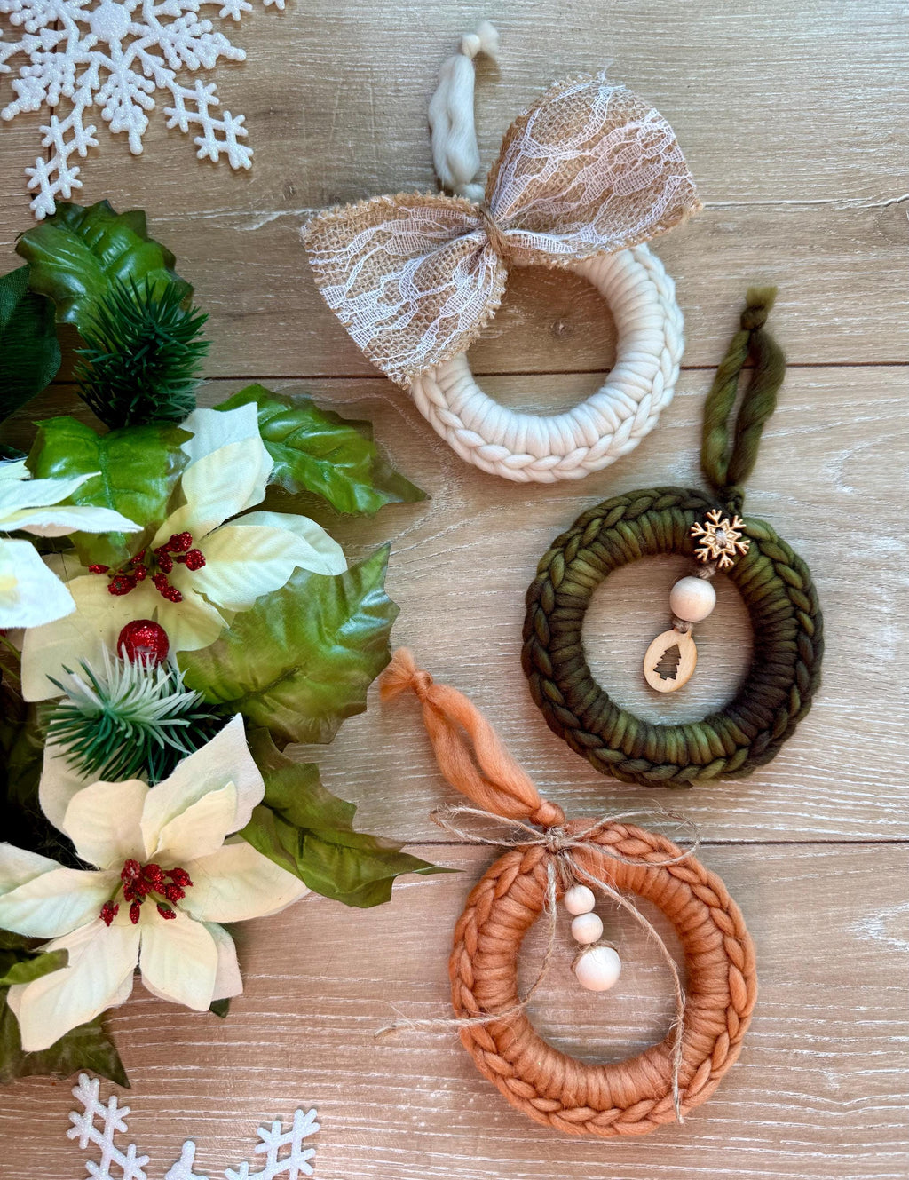 Set of 3 handmade Christmas ornament