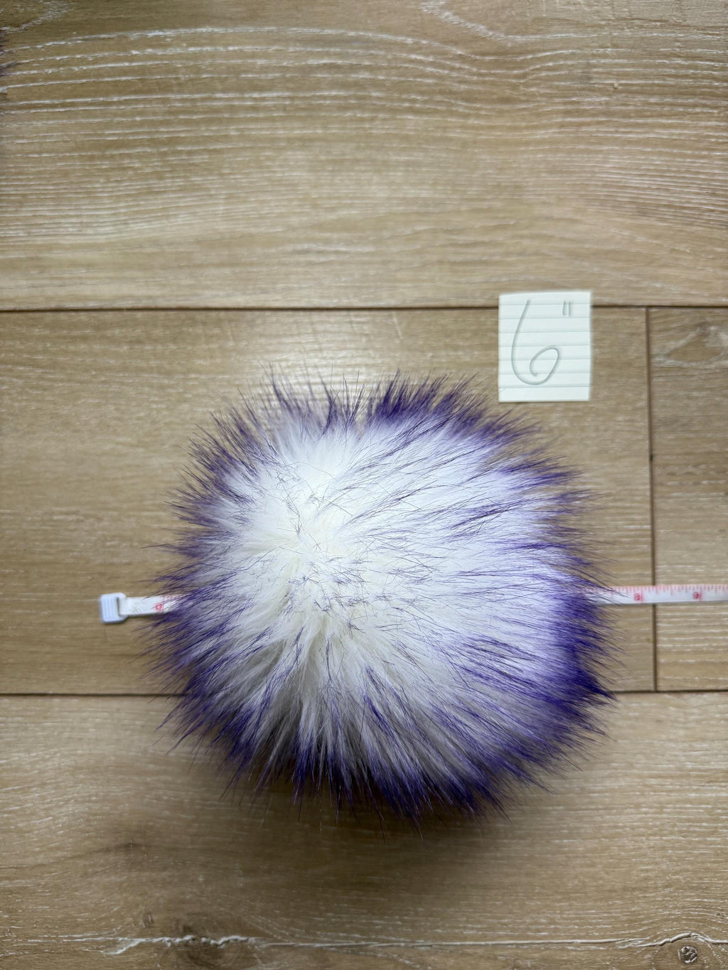 Purple tips Faux fur Pom Pom