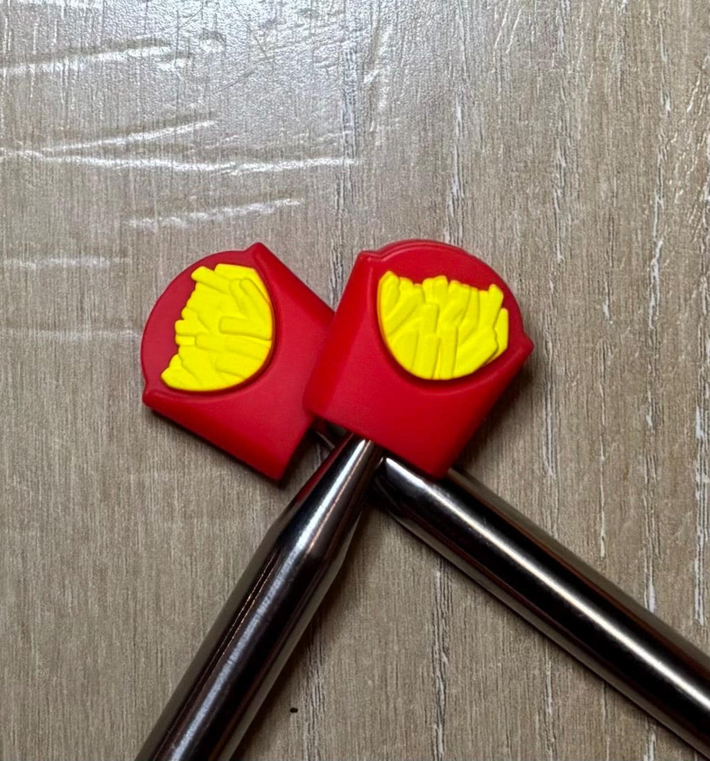French fries needle stoppers for knitting needles