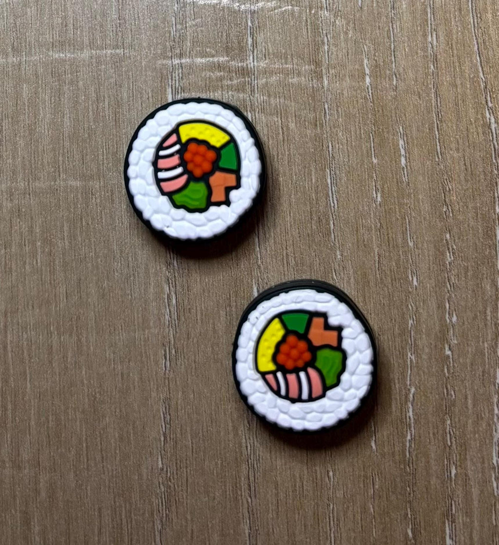 Sushi needle stoppers for knitting needles