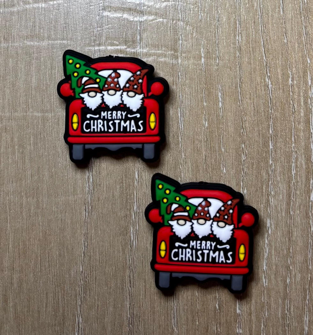 Christmas tree truck needle stoppers for knitting needles