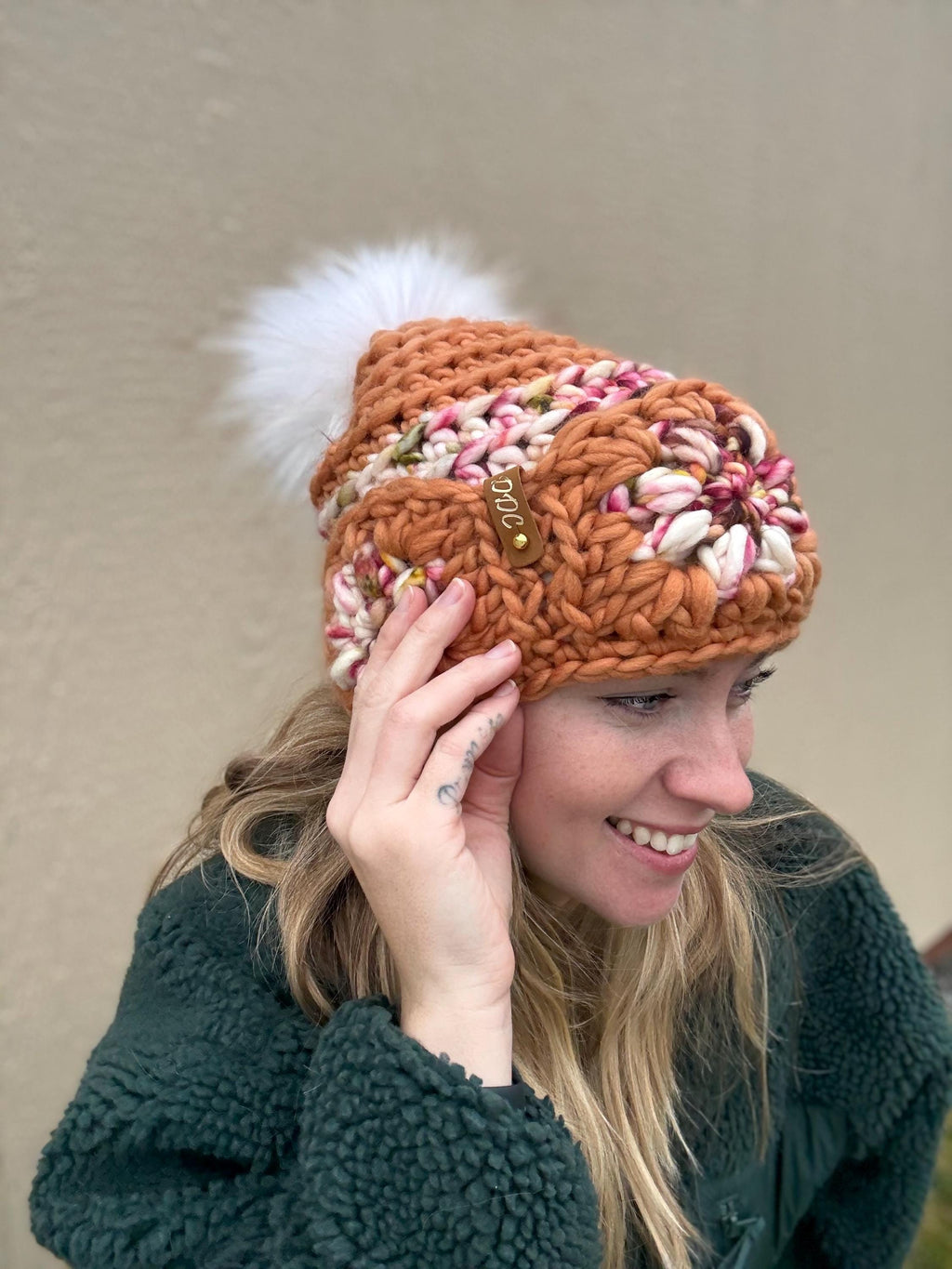 Slouchy Crochet luxury beanie