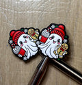 Christmas ghost needle stoppers for knitting needles
