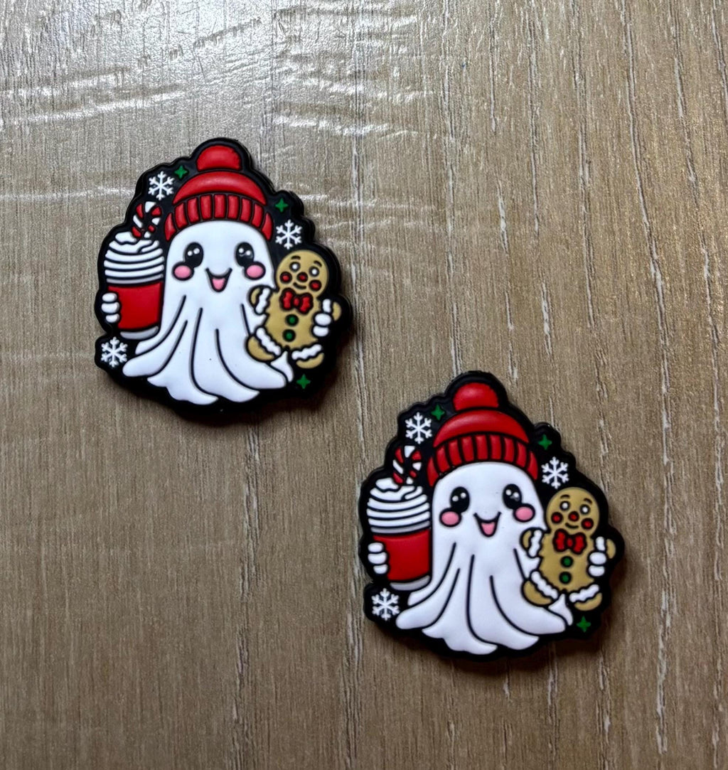 Christmas ghost needle stoppers for knitting needles