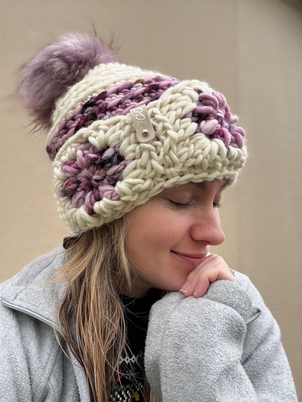 Slouchy Crochet luxury beanie