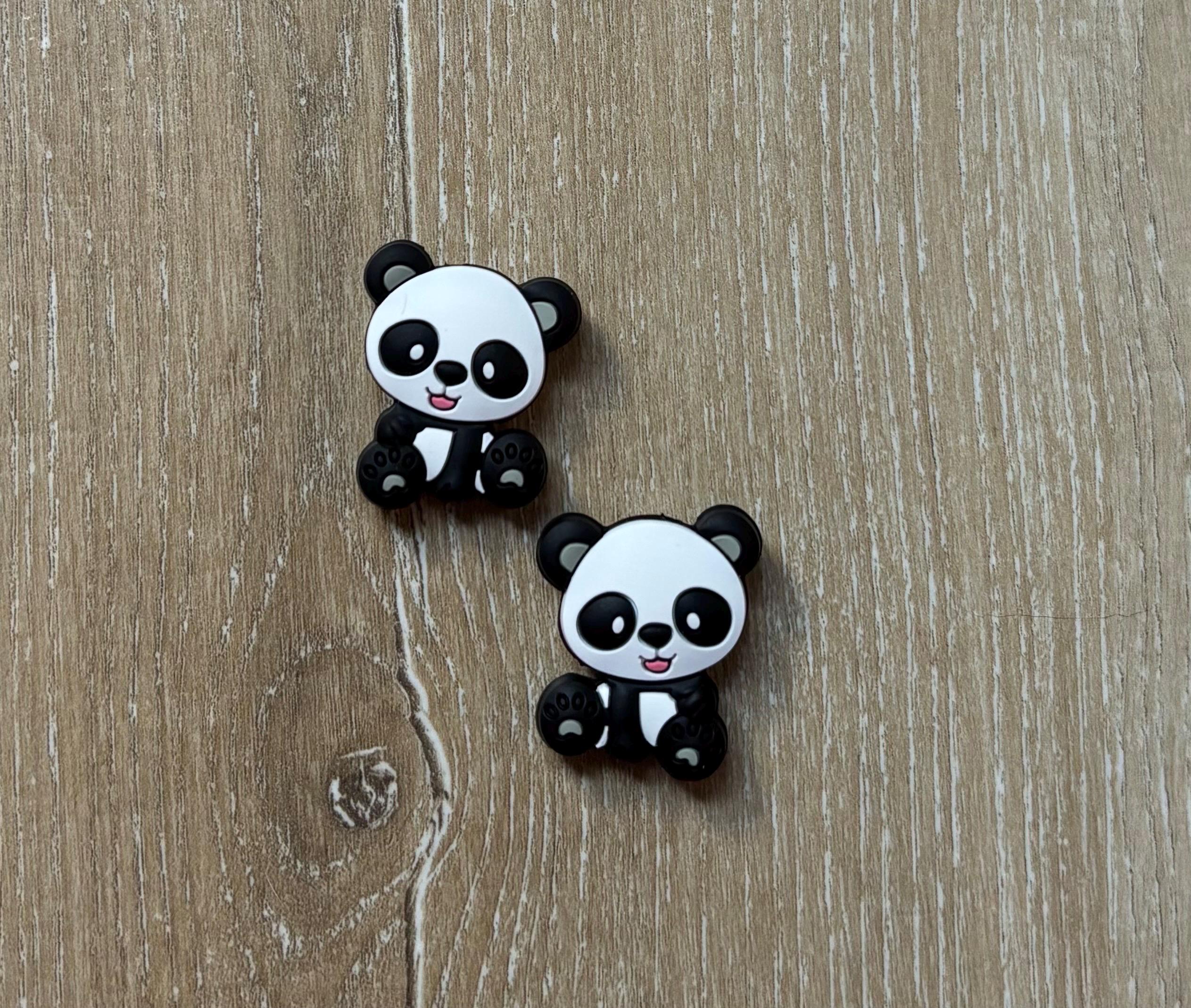 Panda needle stoppers for knitting needles