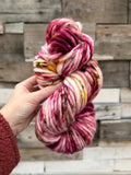 Aster hand dyed super bulky merino wool yarn