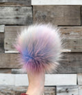 Opalescent luxe faux fur pom pom