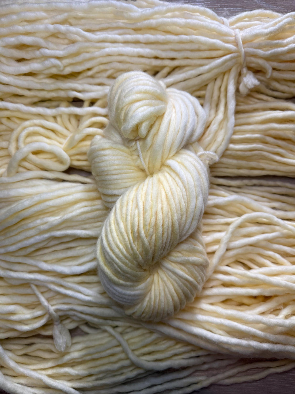 Buttercream Hand dyed super bulky merino wool yarn