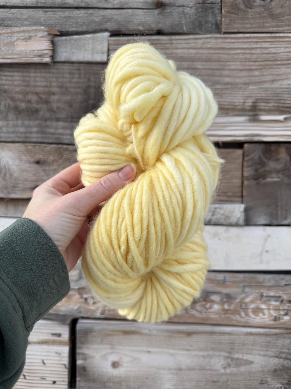 Buttercream Hand dyed super bulky merino wool yarn
