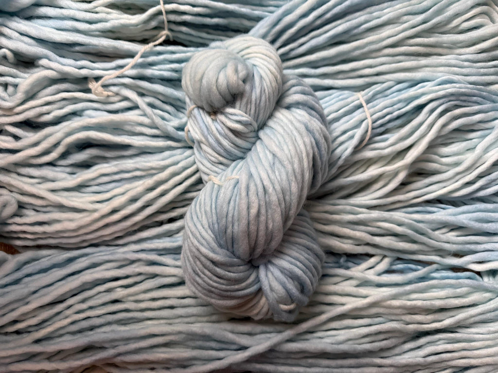 Morning mist Hand dyed super bulky merino wool yarn