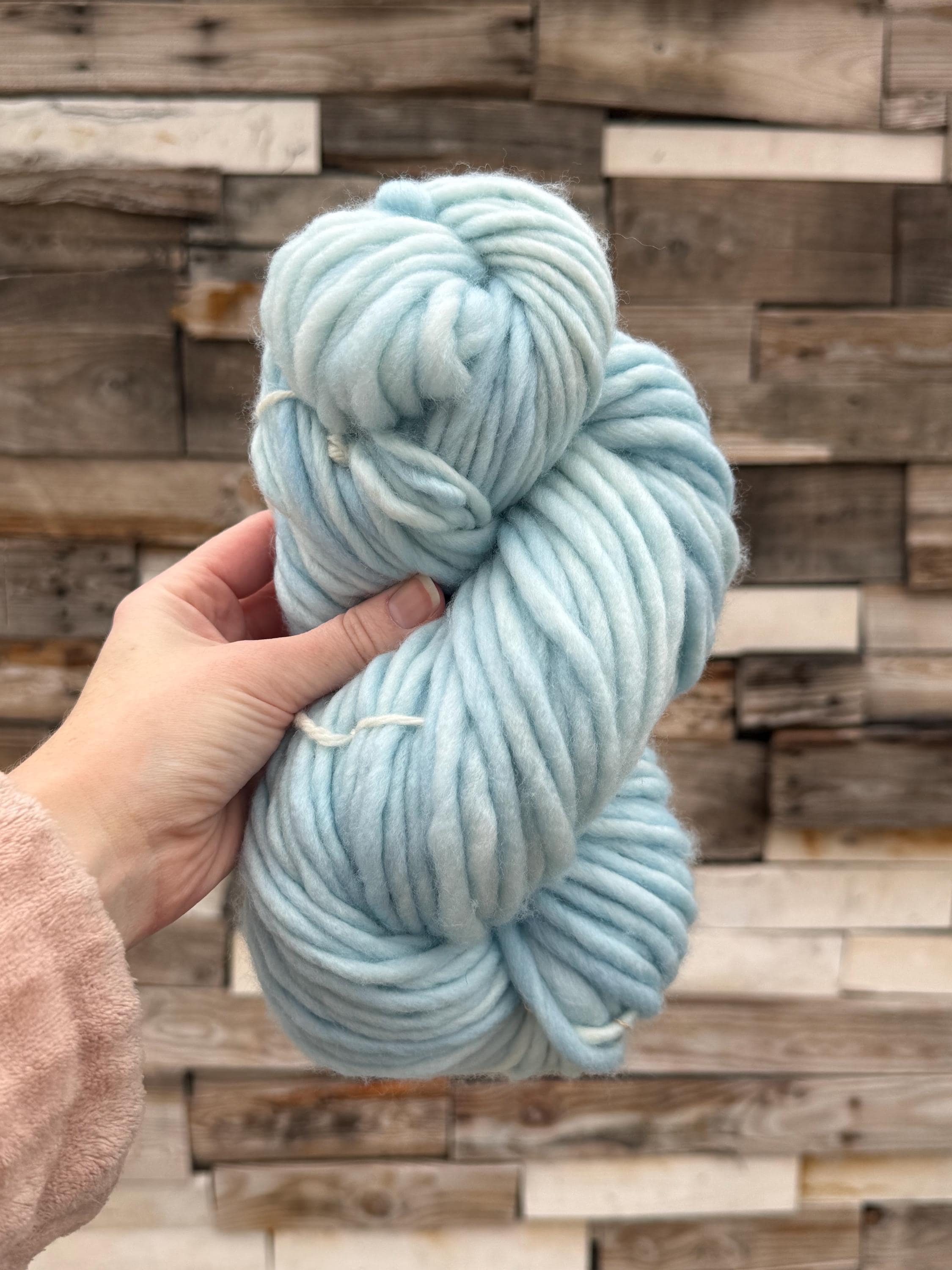 Morning mist Hand dyed super bulky merino wool yarn