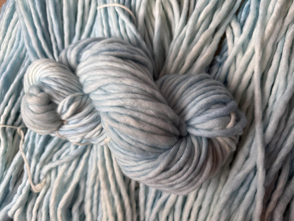 Morning mist Hand dyed super bulky merino wool yarn
