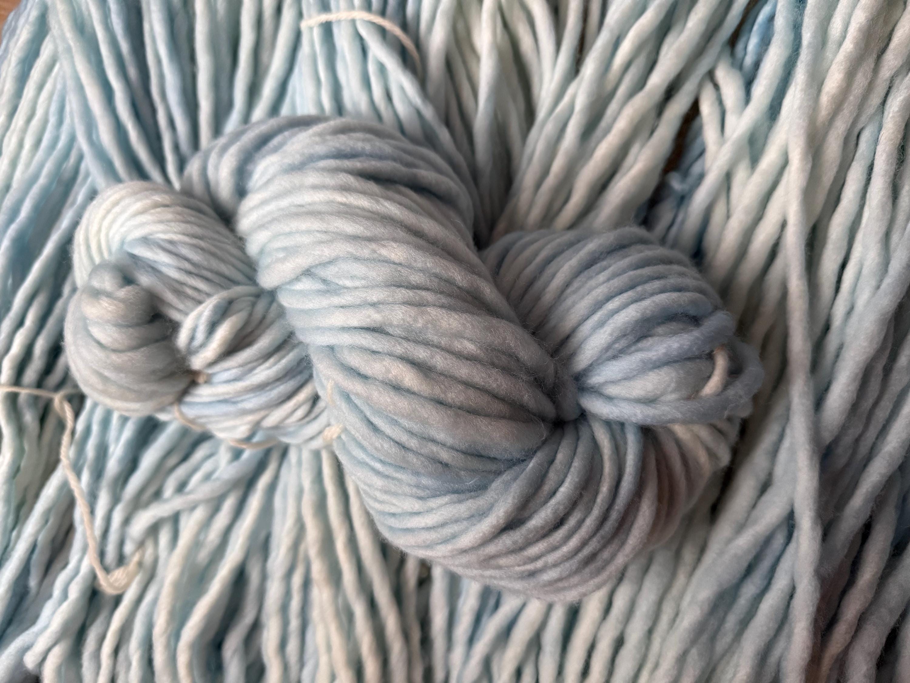 Morning mist Hand dyed super bulky merino wool yarn
