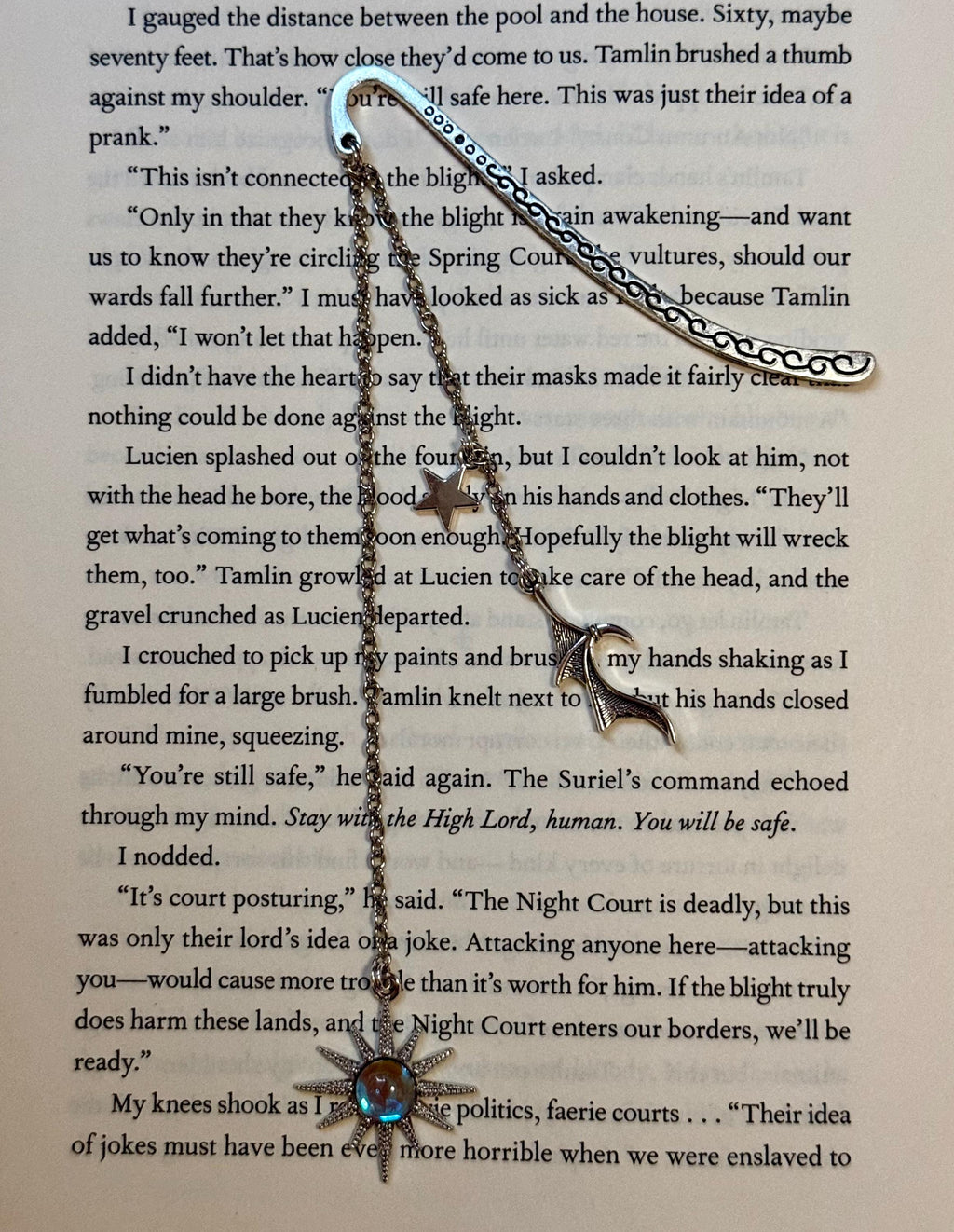Handmade metal bookmark