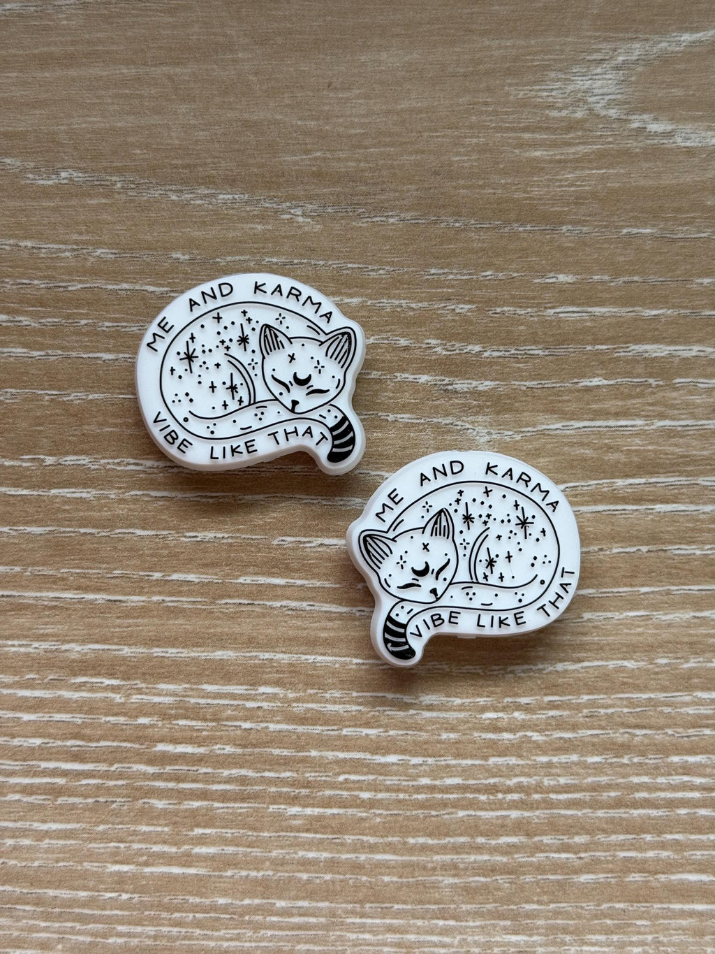 Karma needle stoppers for knitting needles