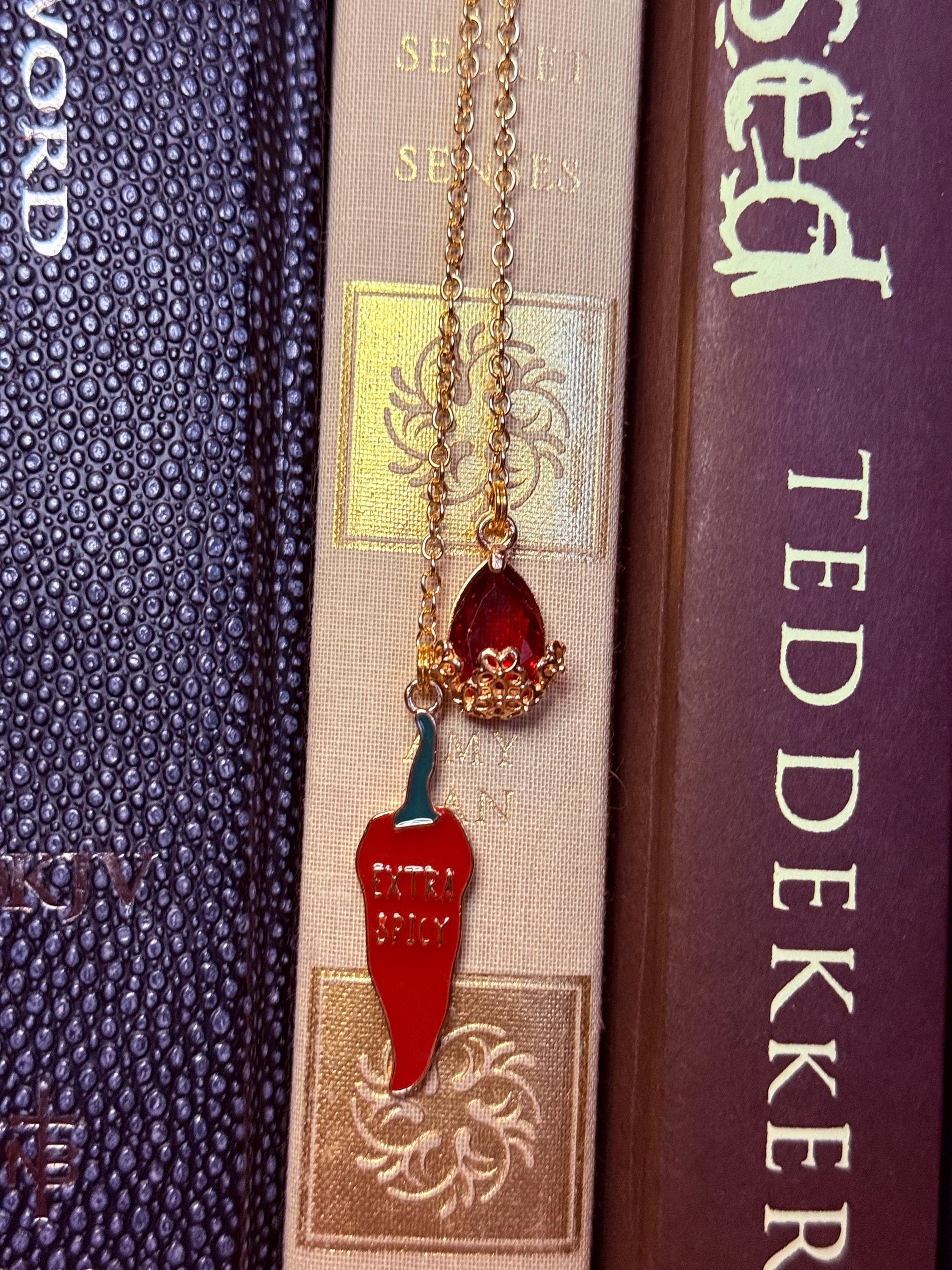 Spicy handmade metal bookmark