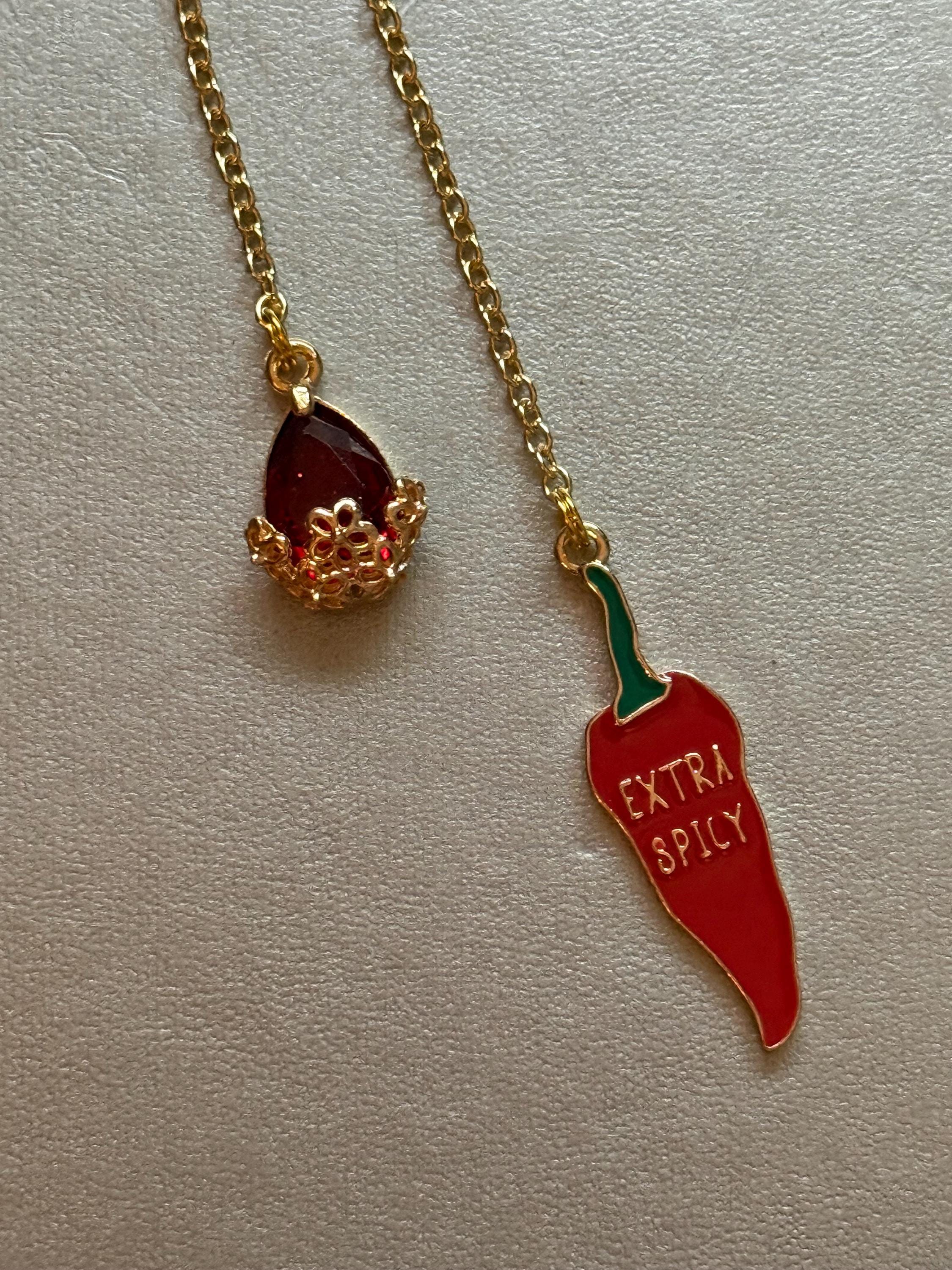 Spicy handmade metal bookmark