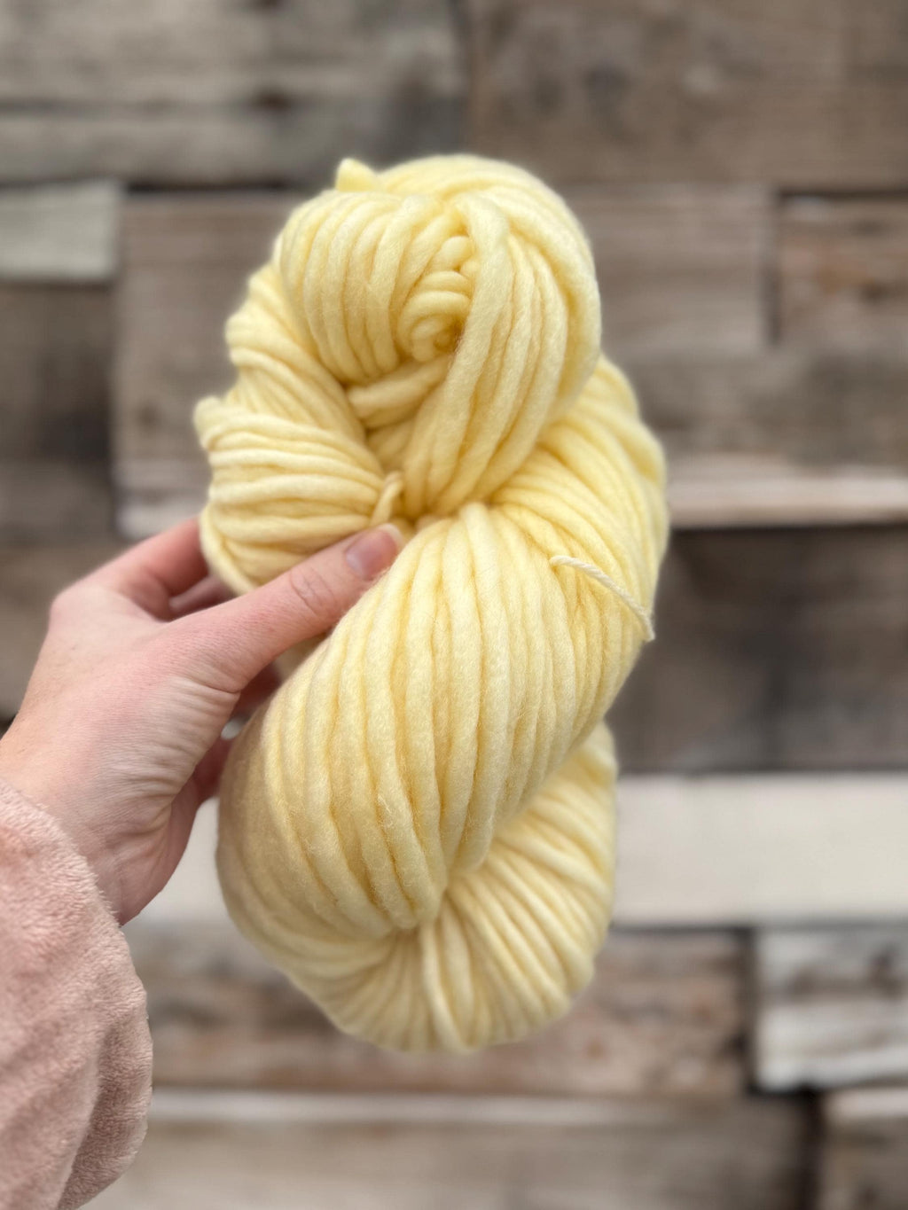 Buttercream Hand dyed super bulky merino wool yarn