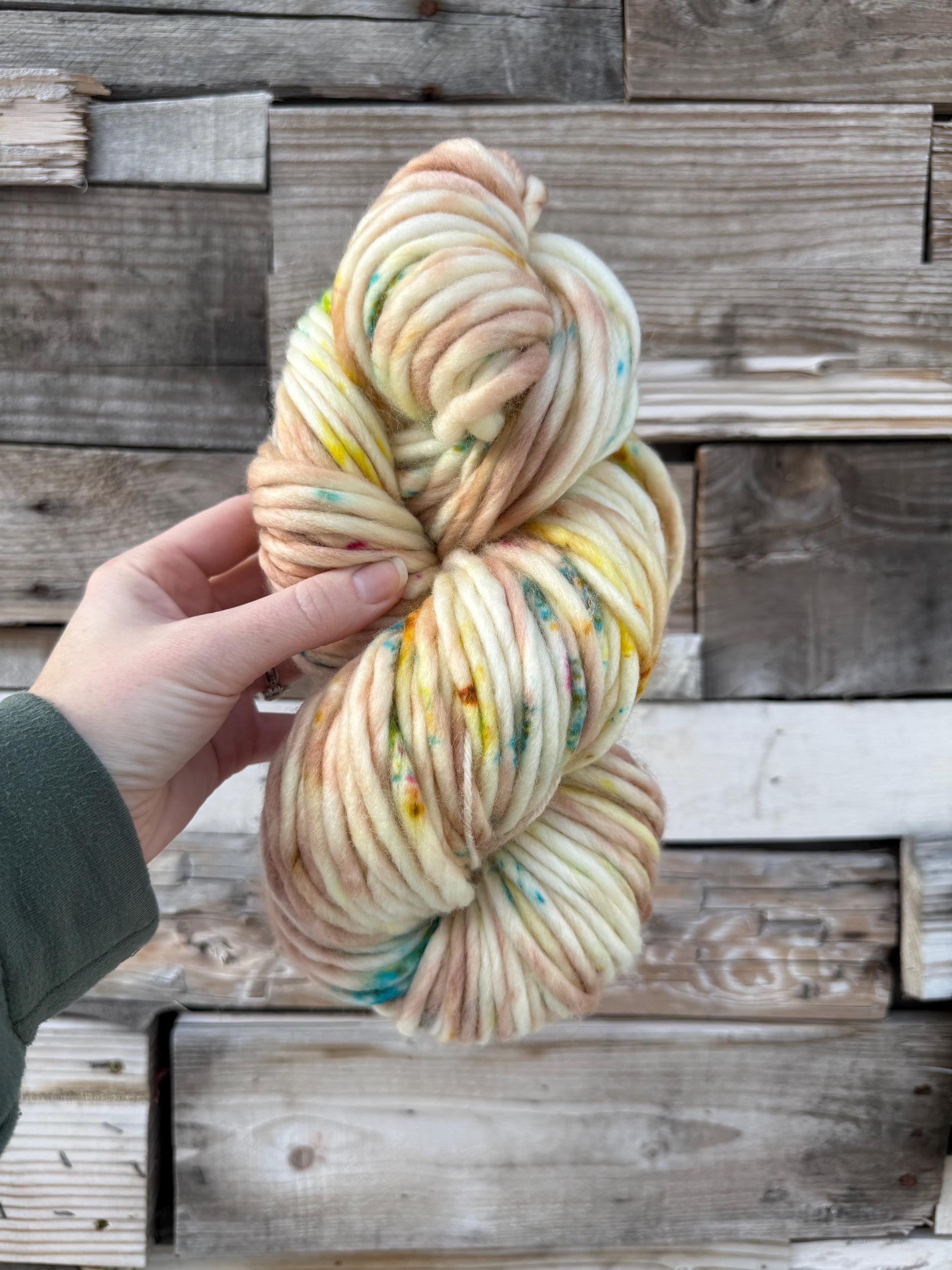 Elain Hand dyed super bulky merino wool yarn