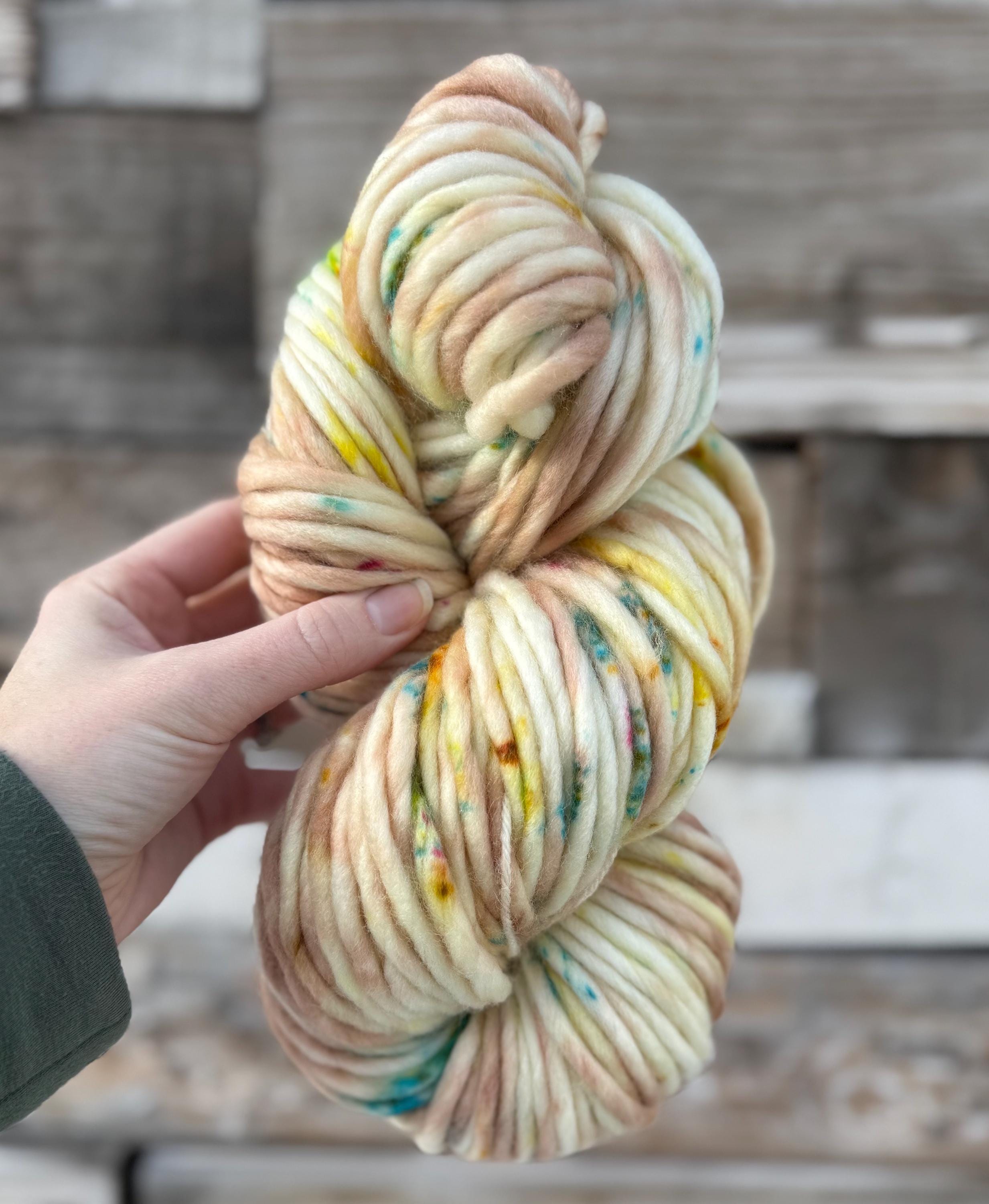 Elain Hand dyed super bulky merino wool yarn