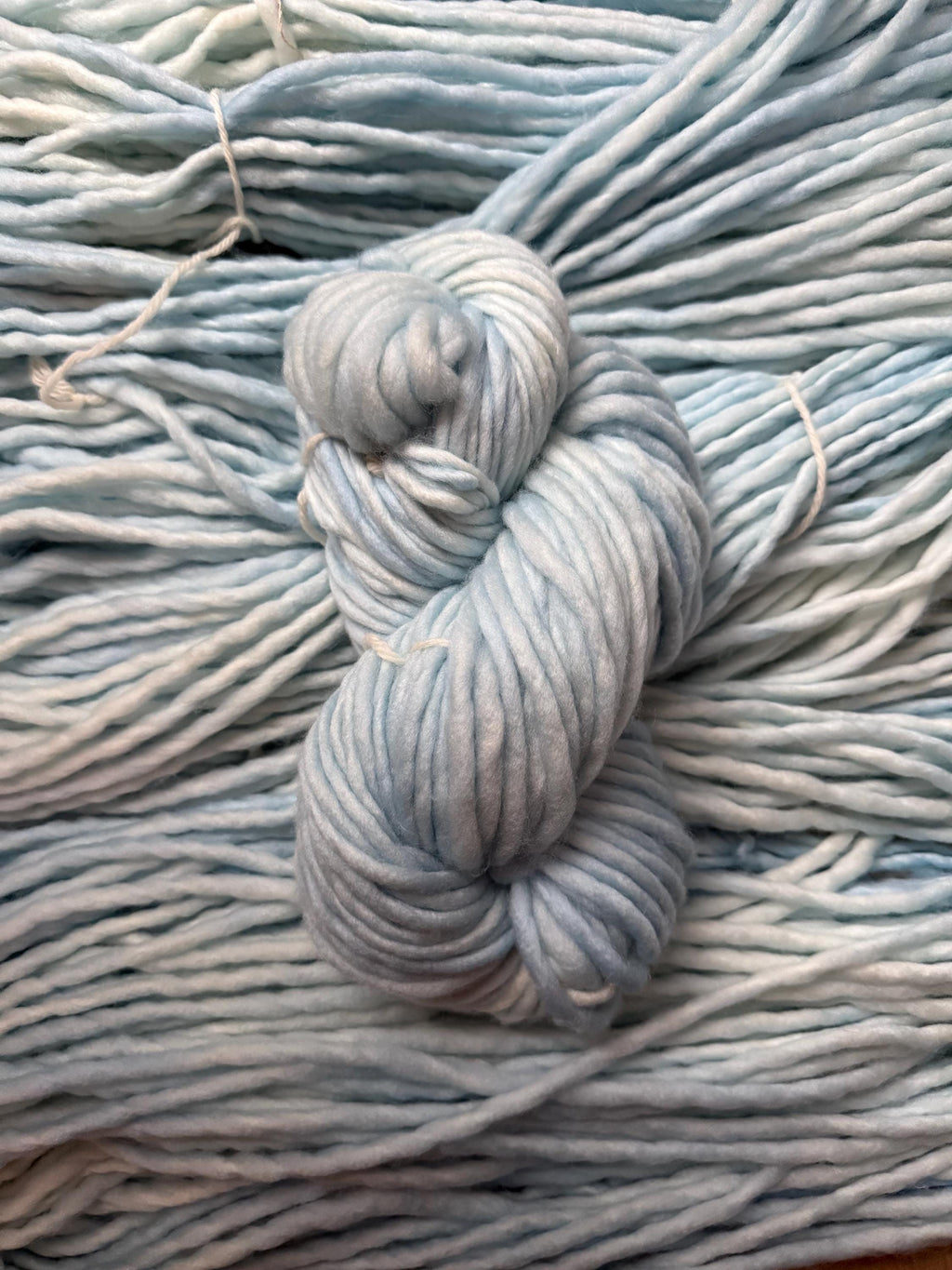 Morning mist Hand dyed super bulky merino wool yarn