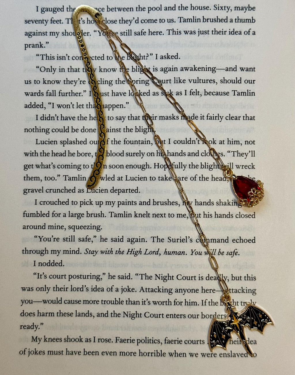 Handmade metal bookmark dragon