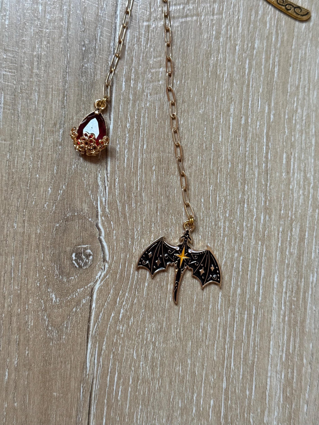 Handmade metal bookmark dragon
