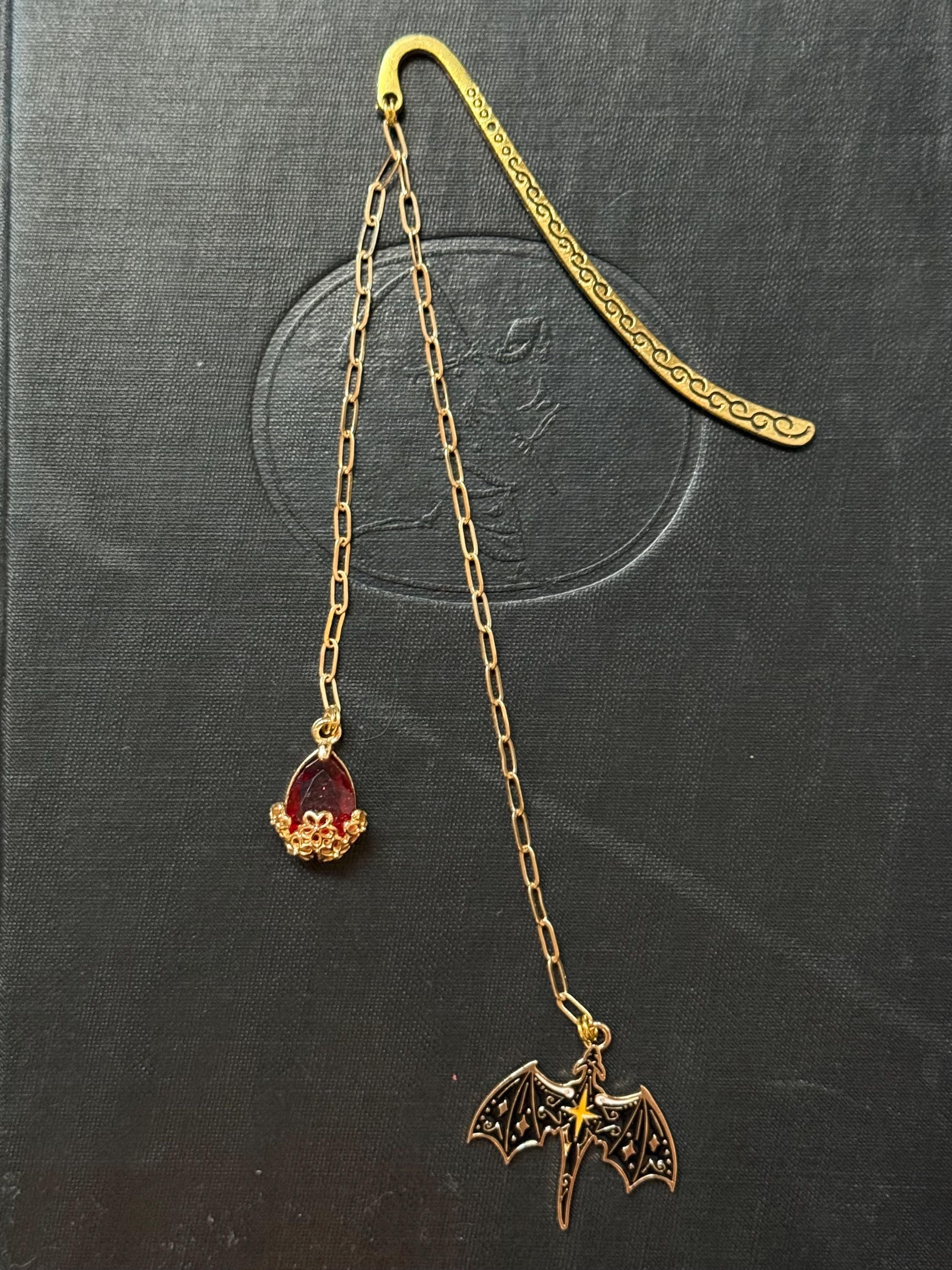 Handmade metal bookmark dragon