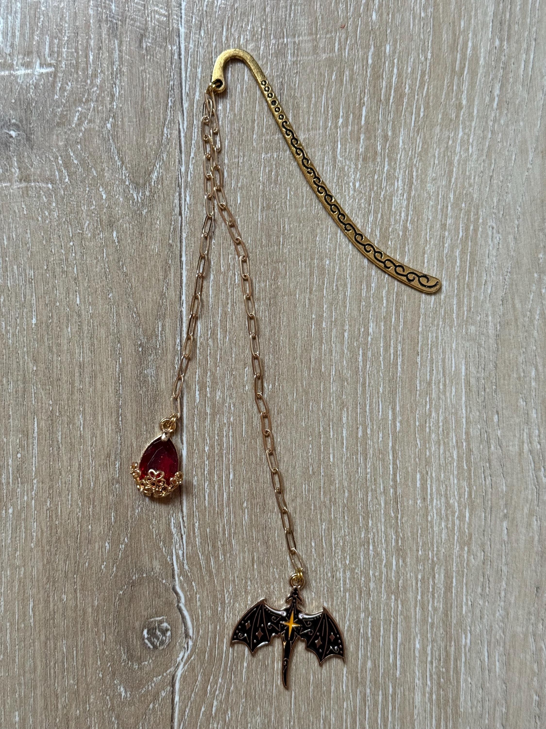 Handmade metal bookmark dragon