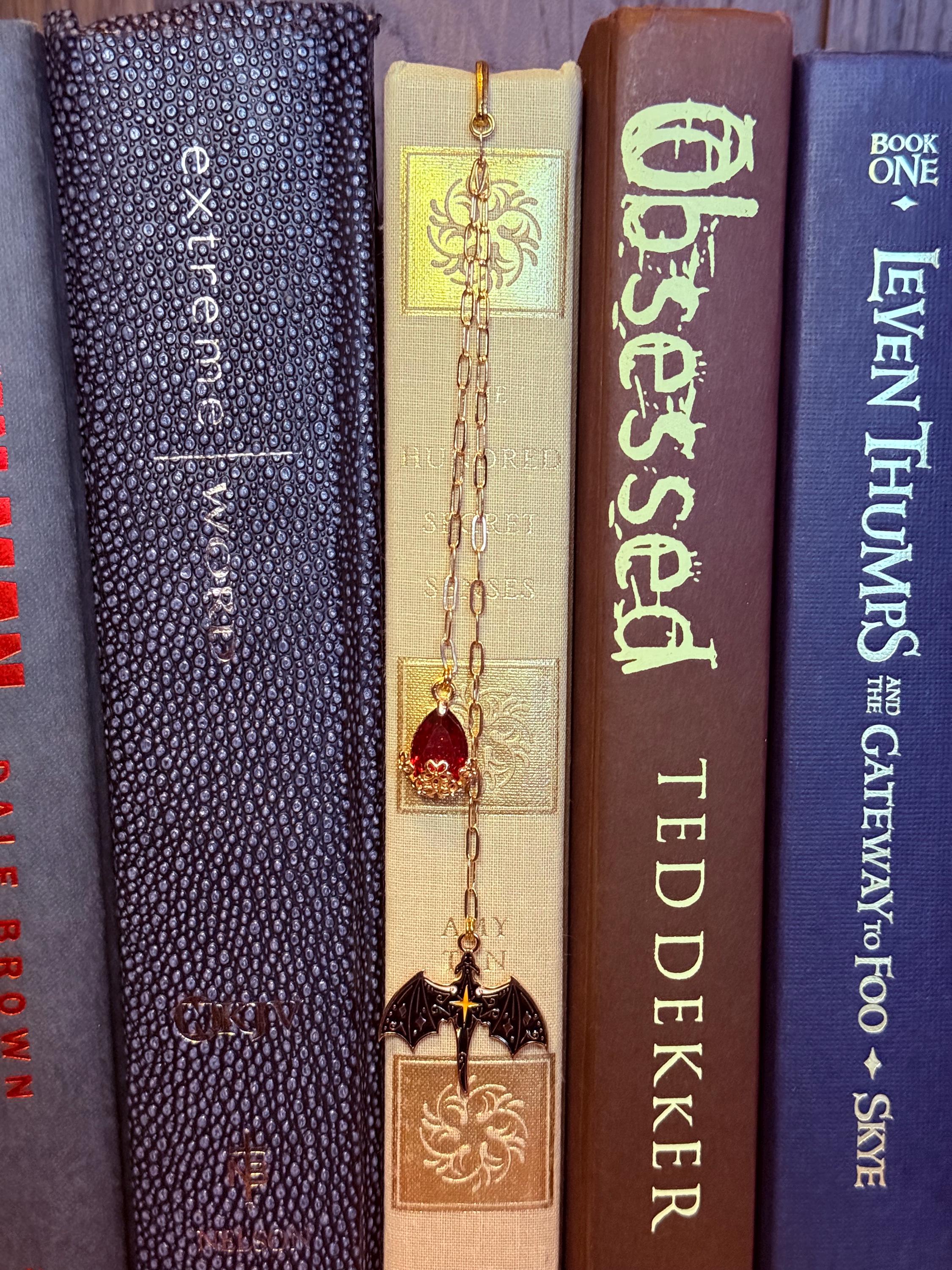 Handmade metal bookmark dragon