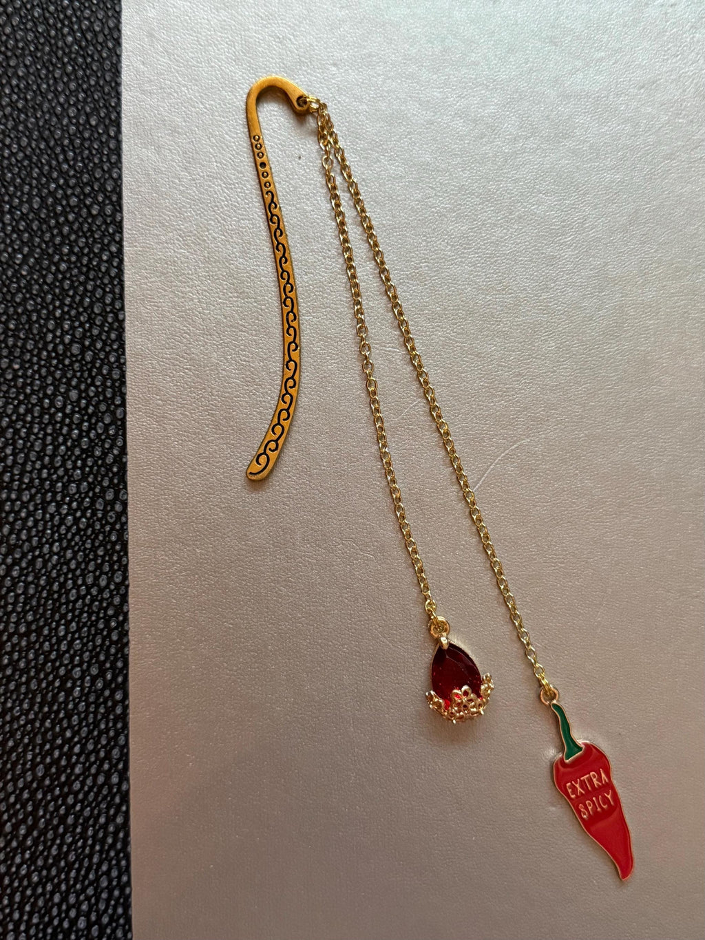 Spicy handmade metal bookmark