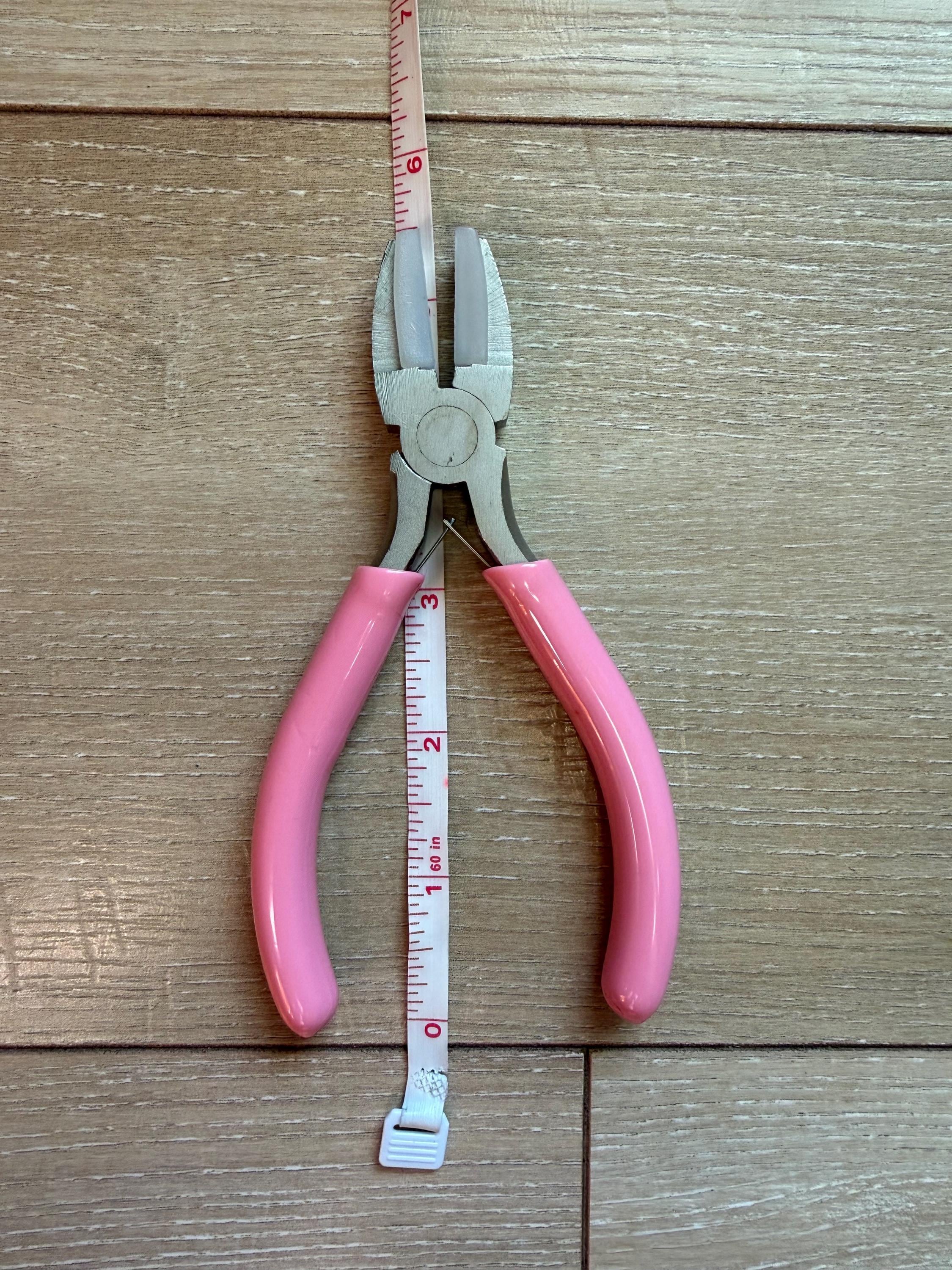 Rubber grip pliers for Pom Pom making, needle gripper, pink black