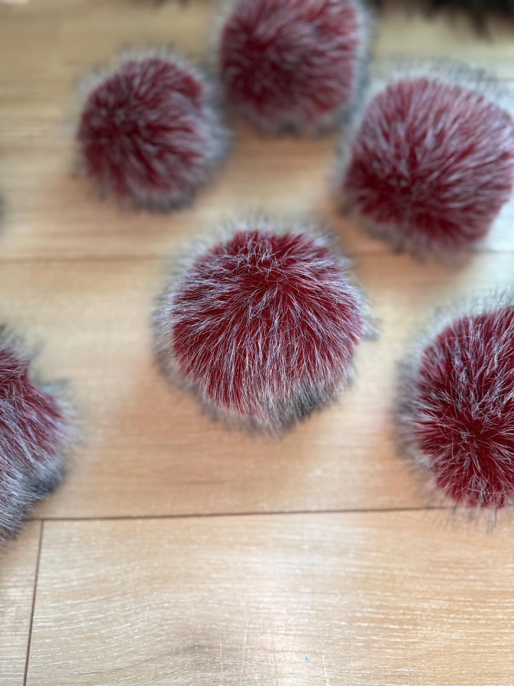 Mulled wine Pom, faux fur for knit and crochet beanies, small medium large extra large mini, toque topper, vegan fur