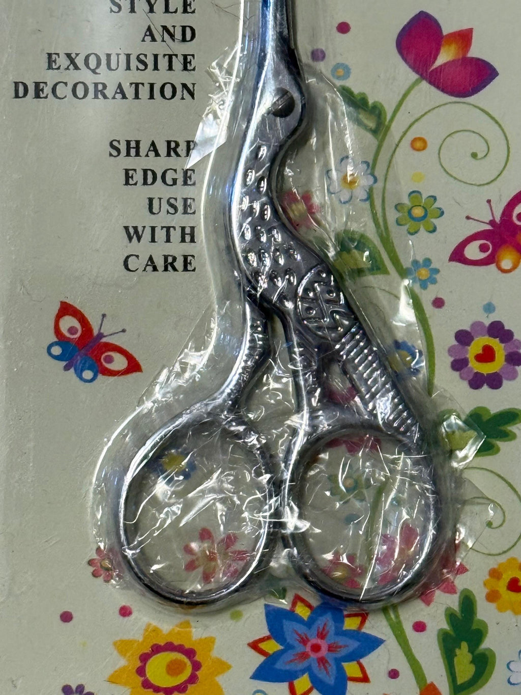 Small crafting scissors, for Pom Pom making, needle gripper, gold, silver, rainbow